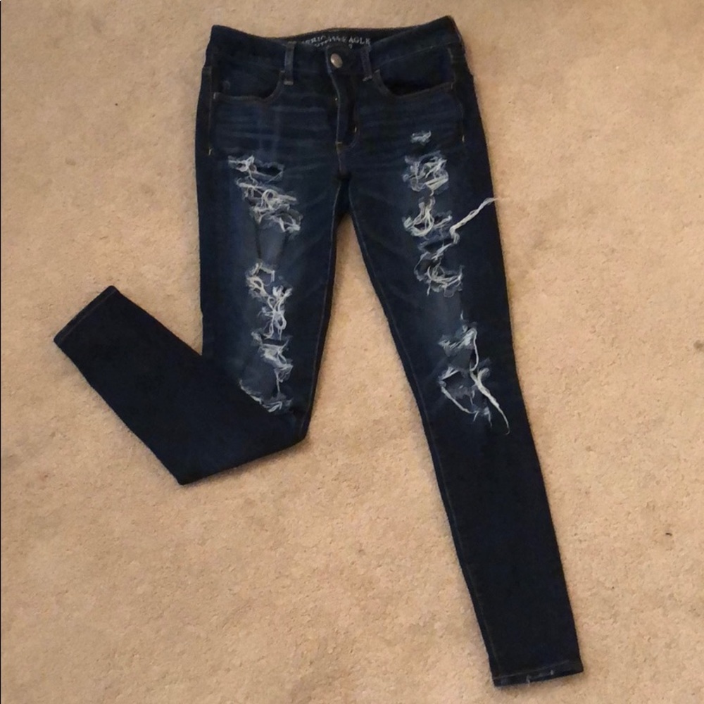 American Eagle ripped jeggings